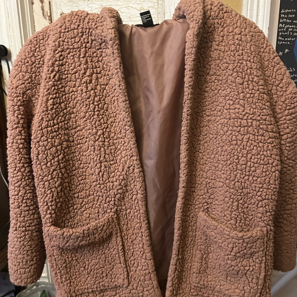 Forever 21 Brown Sherpa Hoodie